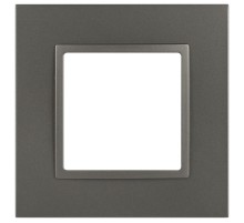 Рамка для розеток и выключателей Elegance 14-5011-16 Classic, на 1 пост, титан  Б0065823  ЭРА