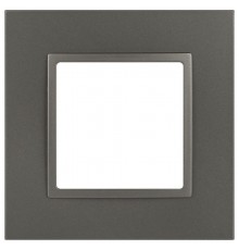 Рамка для розеток и выключателей Elegance 14-5011-16 Classic, на 1 пост, титан  Б0065823  ЭРА