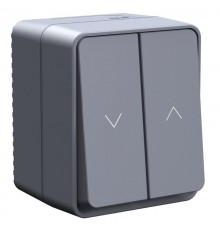 AtlasDesign Profi54 Антрацит О/У Выключатель 2-клавишный для Жалюзи, 2хсх.4  ATN544019  SE