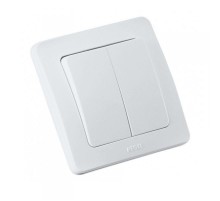 Выключатель скрытой установки, двухклавишный, цвет белый  ВС16-351  HEGEL