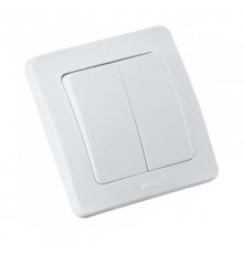Выключатель скрытой установки, двухклавишный, цвет белый  ВС16-351  HEGEL