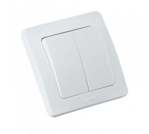 Выключатель скрытой установки, двухклавишный, цвет белый  ВС16-351  HEGEL