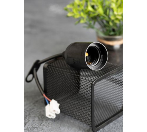 Патрон Е27 подвесной с клеммной колодкой пластик черный EKF PROximaLHP-E27-bEKF