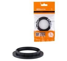 Кольцо для патрона Е27, термостойкий пластик, черный,  SQ0335-0168  TDM