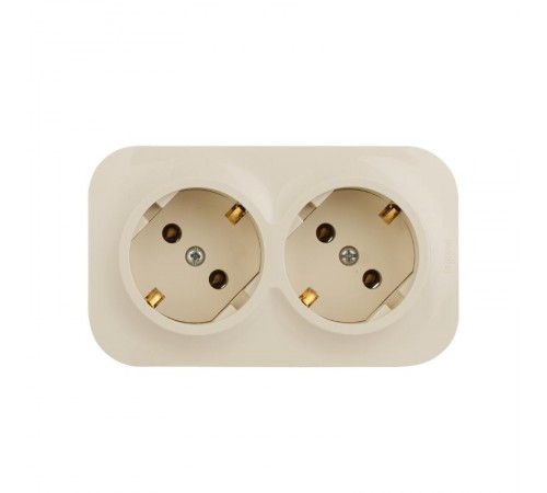 Quteo Слоновая кость Розетка 2-я з/к  782263  Legrand