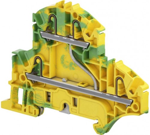 Клемма втычная ZK2,5-D1-PE - Земля - желто-зеленая, 2,5 мм?, 4 зажима  1SNK705250R0000  TE