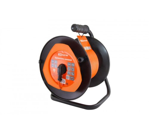 Удлинитель силовой УК10-001  (штепс. гнездо/50м ПВС 2х1,0)  SQ1301-0407  TDM