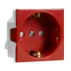 Altira Красный Розетка В45 с заземлением для кабель канала (250В,16А, с защитными шторками  RN16-113-K  SE