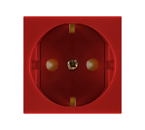 Altira Красный Розетка В45 с заземлением для кабель канала (250В,16А, с защитными шторками  RN16-113-K  SE