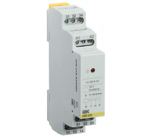 Промежут. реле.OIR 3 конт (16А). 230 В AC  OIR-316-AC230V  IEK