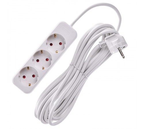 UMA Удлинитель У03 3 места 2P+PE 5м 3х1мм2 10А белый   UM-YP10-10-03-05-Z-K01  IEK