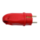 Вилка 2К+З угловая каучуковая 16А/250В IP44 Красная MultiSet  MST1402RD  SE