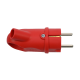 Вилка 2К+З угловая каучуковая 16А/250В IP44 Красная MultiSet  MST1402RD  SE