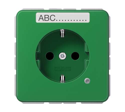 SCHUKO-розетка с полем для надписи и индикатором CD1520BFNAKOGN Jung