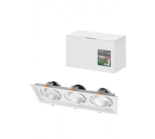 Светильник встраиваемый карданный "Фокус-1" LED CSL-01-3x11-NW 33 Вт, 35°, 4000 К, 80 Ra, IP20,  SQ0369-0415  TDM