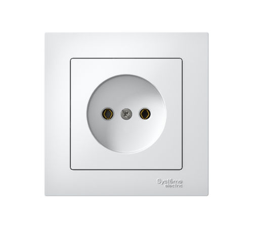 AtlasDesign Белый Розетка без заземления, 16А, (в сборе с рамкой), быстрозажимные клеммы  ATN000140S  SE