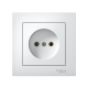 AtlasDesign Белый Розетка без заземления, 16А, (в сборе с рамкой), быстрозажимные клеммы  ATN000140S  SE