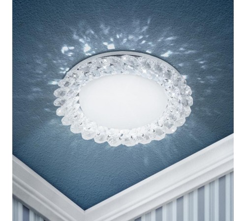 Светильник точечный встраиваемый под лампу DK84 13Вт GX53 хром/прозрачный  Б0020573  ЭРА