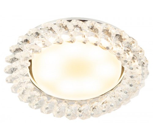 Светильник точечный встраиваемый под лампу DK84 13Вт GX53 хром/прозрачный  Б0020573  ЭРА