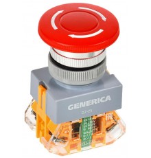 Кнопка D7-ZS "Грибок" d=22мм 1з+1р поворотная с фиксацией красная  BBG50-11ZS-3-21-K04-G  GENERICA