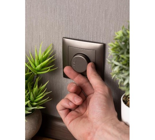 Валенсия лицевая панель светорегулятора 600W 220В графит EKF PROxima   ESD06-L-101-60   EKF