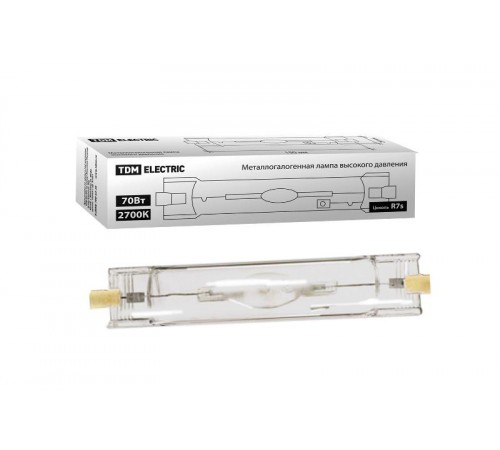 Лампа металлогалогенная МГЛ  70Вт RX7s 2700К  SQ0325-0011  TDM