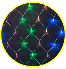 Гирлянда световая  NGF-N01-156RGBY-12-1.5x1.5m-230-TR-IP20  61845  Navigator