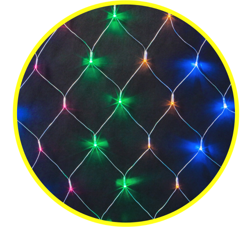 Гирлянда световая  NGF-N01-156RGBY-12-1.5x1.5m-230-TR-IP20  61845  Navigator