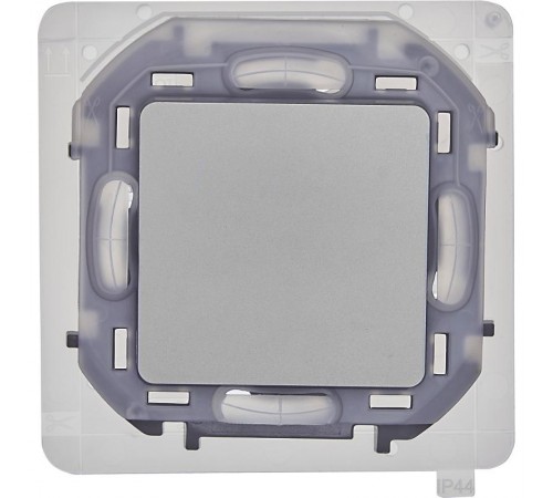 Inspiria Алюминий Переключатель проходной 1-клавишный С/У без рамки IP44  673672  Legrand