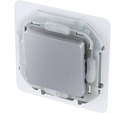 Inspiria Алюминий Переключатель проходной 1-клавишный С/У без рамки IP44  673672  Legrand