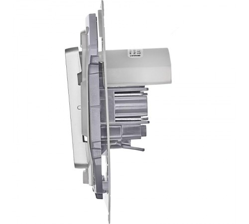 Inspiria Алюминий Переключатель проходной 1-клавишный С/У без рамки IP44  673672  Legrand