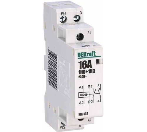 Контактор модульный 1НО+1НЗ 25А 230В МК-103  18065DEK  DEKraft