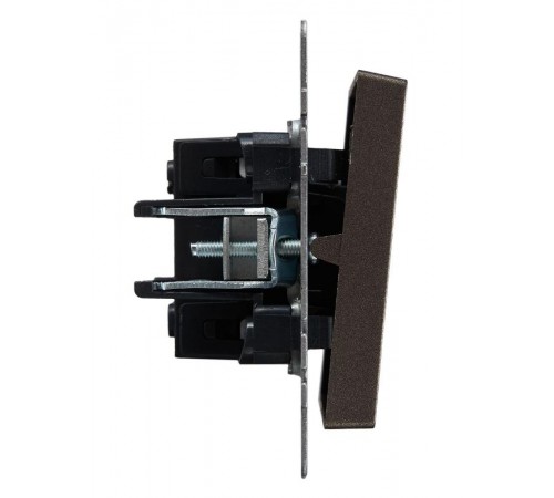 BRITE Выключатель 1-клавишный проходной с индикацией 10А ВС10-1-7-БрТБ темная бронза  BR-V12-1-10-K45  IEK