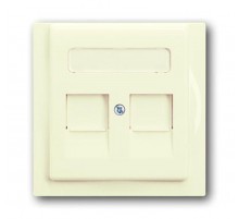 Плата центральная (накладка) для коммуникационных розеток с суппортами , серия impuls, цвет слоновая кость  1753-0-0081   2CKA001753A0081  ABB