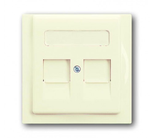 Плата центральная (накладка) для коммуникационных розеток с суппортами , серия impuls, цвет слоновая кость  1753-0-0081   2CKA001753A0081  ABB