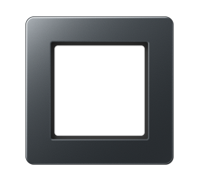 Рамка для вертикальной и горизонтальной установки, 1 пост; термопласт; матовый антрацит; A FLOW  AF581BFANM  Jung