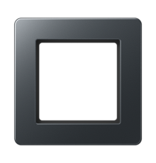 Рамка для вертикальной и горизонтальной установки, 1 пост; термопласт; матовый антрацит; A FLOW  AF581BFANM  Jung