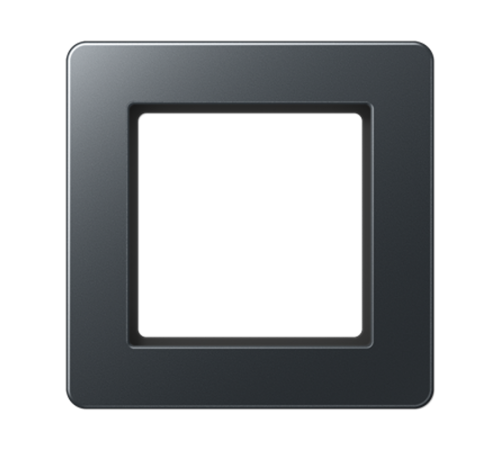 Рамка для вертикальной и горизонтальной установки, 1 пост; термопласт; матовый антрацит; A FLOW  AF581BFANM  Jung