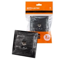 Розетка компьютерная RJ45 старинное серебро "Лама"  SQ1815-0657  TDM