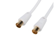 Шнур ТВ гнездо - ТВ штекер, длина 5 метров, белый  18-0005  REXANT