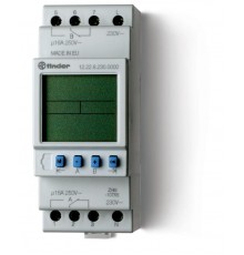 Реле времени цифровое недельное; монтаж на рейку 35мм; 2СO 16A; питание 230В АC; ширина 35.8мм; степень защиты IP20  122282300000  Finder