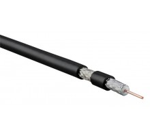 Hyperline COAX-RG6-CU-100 Кабель коаксиальный RG-6, 75 Ом (ТВ, SAT, CATV), жила - 1.02 мм (медь, solid), изоляция PVC (бухта 100 м)  49060  Hyperlin