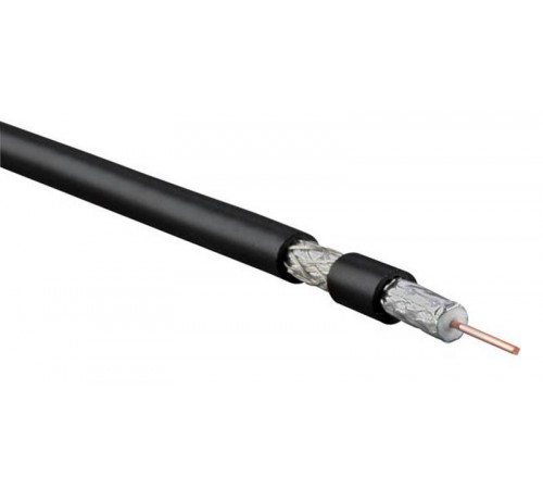 Hyperline COAX-RG6-CU-100 Кабель коаксиальный RG-6, 75 Ом (ТВ, SAT, CATV), жила - 1.02 мм (медь, solid), изоляция PVC (бухта 100 м)  49060  Hyperlin