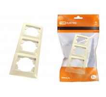 Рамка 3-х постовая горизонтальная сл. кость "Лама"   SQ1815-0131  TDM