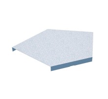 Крышка горизонтального угла 45х200(80/100)  KGL45*200(80/100)  КМ-профиль