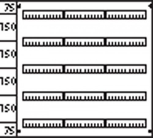 Пластрон глухой 3ряда/5 рейки -150мм  AG235  ABB