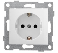 Bravo Розетка 1-ой с/з с з/ш, СУ , 16А, 250В, белый  С10Р4-001  GUSI Electric