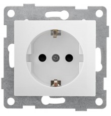 Bravo Розетка 1-ой с/з с з/ш, СУ , 16А, 250В, белый  С10Р4-001  GUSI Electric