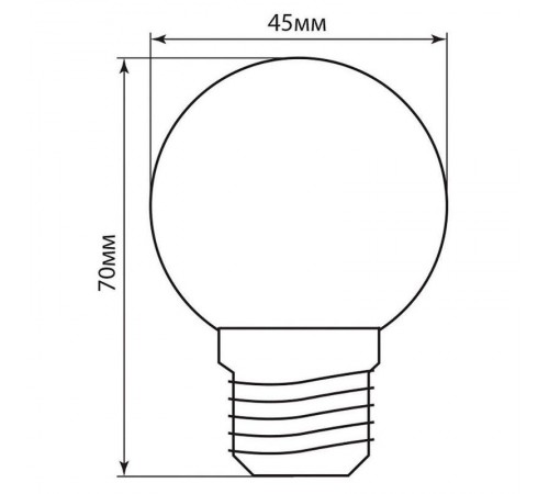 Лампа светодиодная для белт лайта LB-37 (1W) 230V E27 6400K G45  25115  FERON