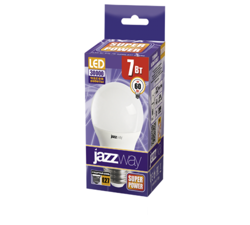 Лампа светодиодная LED 7Вт Е27 220В 3000К PLED- SP G45 шар  1027863-2  Jazzway